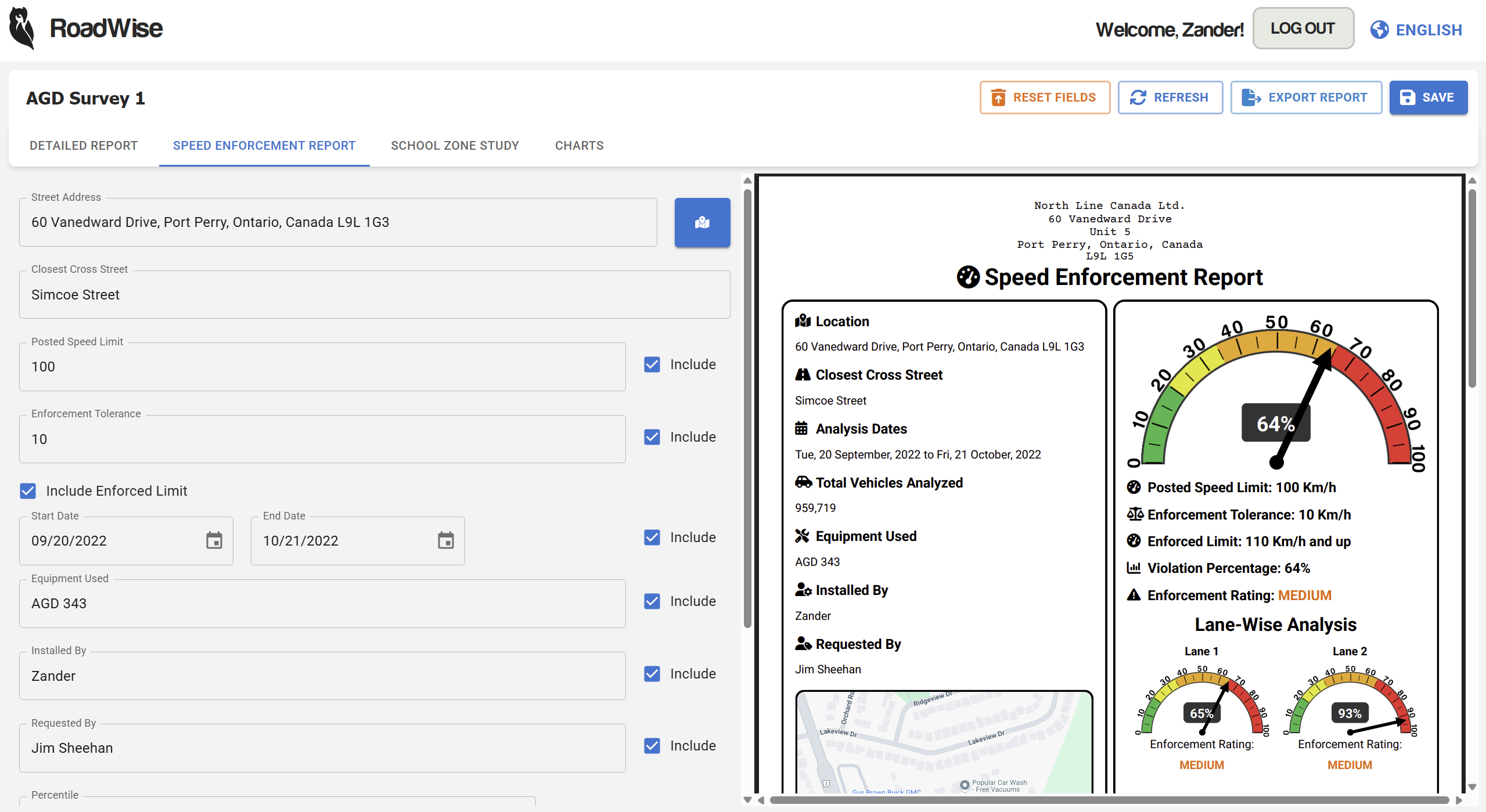 Speed Enforcement Report